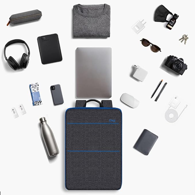 ZINZ Slim & Expandable Laptop Backpack 15 15.6 16 Inch Sleeve with USB Port, Spill-Resistant Notebooks Bag Case for Most 14-16 Inch MacBooks Surface-Books Dell HP Lenovo Asus Computers,B01BL01