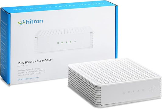 Hitron CODA DOCSIS 3.1 Cable Modem ONLY | Up to 1 Gbps Max Internet Speeds | Certified with Comcast Xfinity, Charter Spectrum, Cox & More | Requires Separate WiFi Router