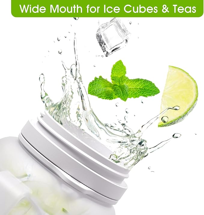 TakeToday Motivational Collapsible Water Bottle with Straw and Paracord Handle 1.2L 40 OZ Reusable Silicone Sports Water Jug with Time Marker Leakproof Large Water Bottles for Yoga Outdoors