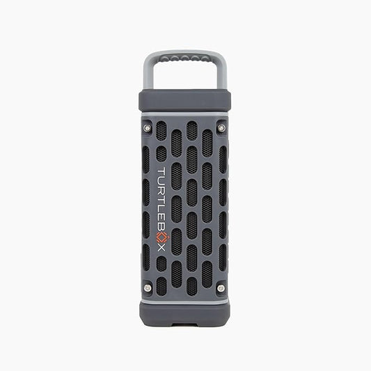 Turtlebox Ranger: Loud! Outdoor Portable Bluetooth 5.4 Speaker | Rugged, Waterproof, Ultra-Portable | Plays to 105 db, Deep Bass, Shockproof, Unlimited Pairing for Full Stereo Experience, Gray