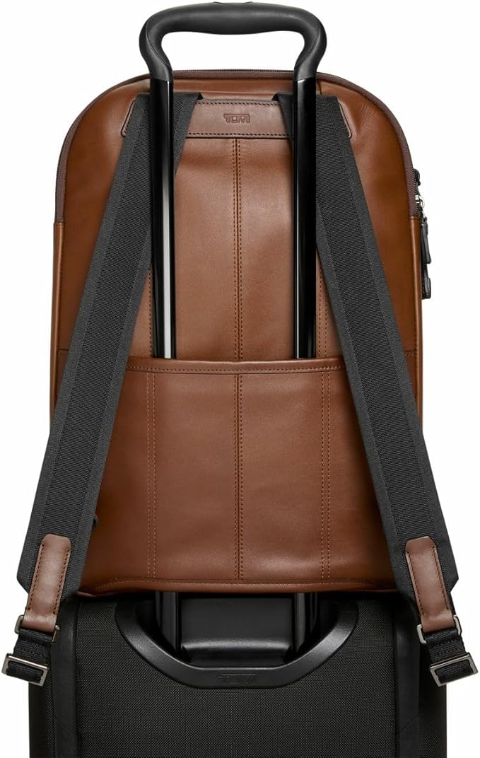 TUMI Harrison Warren Backpack - 15-Inch Laptop Backpack - Stylish Women's & Men's Backpack for Travel & Business - Cognac Leather