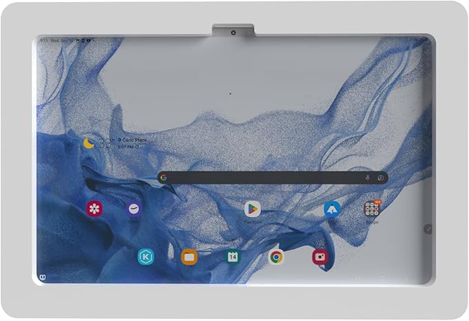 TABcare Security Anti-Theft Acrylic VESA Enclosure for Samsung Galaxy TAB A9+ 11 with Wall Mount Kit (White, TAB A9+ 11)