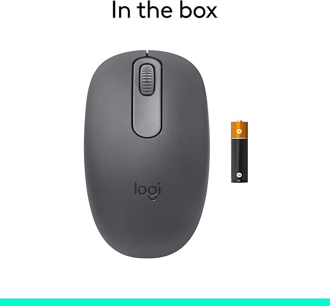 Logitech M196 Bluetooth Wireless Mouse, Compact and Portable Mouse for Laptops, Tablets and More, 12-Month Battery, Smooth Tracking, Compatible with PC and Mac, Windows and macOS - Graphite