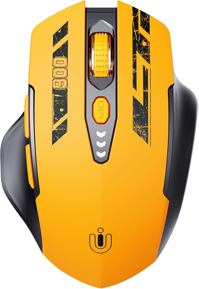 Wireless Bluetooth Mouse,[Upgraded] Rechargeable Computer Mice (BT 5.0/4.0+2.4G Hz) with Visible Battery Level, 4 Adiustable DPl, Portable PC Mouse for MacBook Chromebook