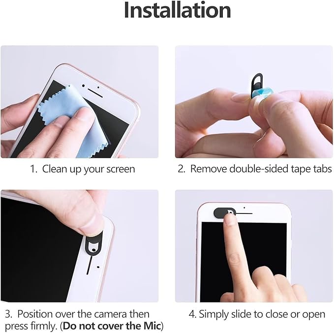 Laptop Camera Cover Slide, Webcam Cover Slide, Ultra-Thin, Nation Flag Pattern Design, 6 Pack