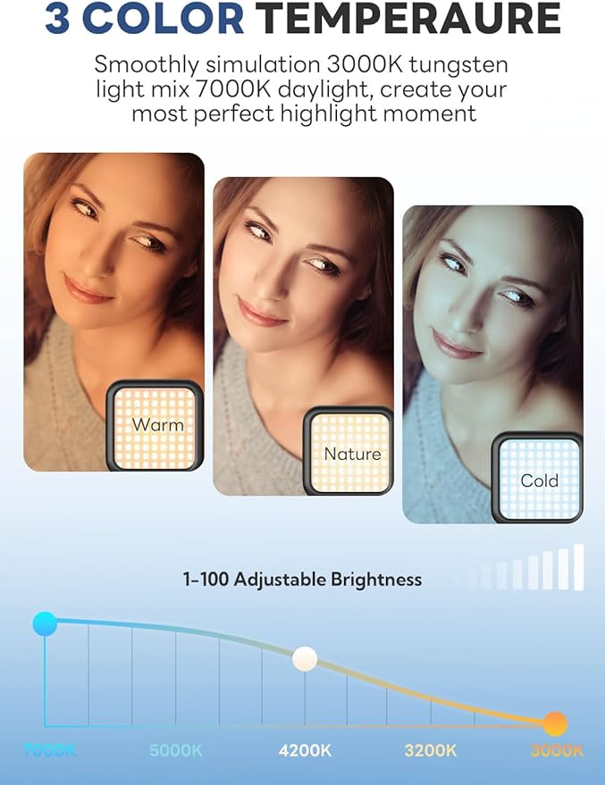 USKEYVISION Smartphone Vlogging Kit for iPhone 16/15/14 Mini/Pro/Max, Android Smartphone Content Creator Kit w/Microphone Light Auto-Switch Phone Clip for YouTube Tiktok Live Steam (Vlog K2)