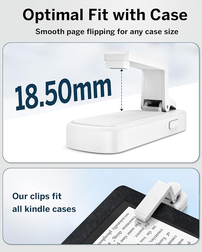 [Case-Friendly] Remote Control Page Turner Ring for Kindle Paperwhite Oasis Scribe Kobo eReaders, Camera Camcorder Remote Controls, Page Turner Clicker for ipad iPhone Tablets with Storage Bag