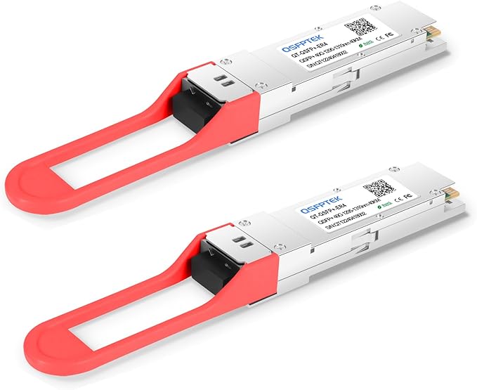 QSFPTEK 40GBASE-ER4 QSFP+ Module, 1310nm 40km DOM LC SMF Optical Transceiver for Cisco QSFP-40G-ER4-2pack