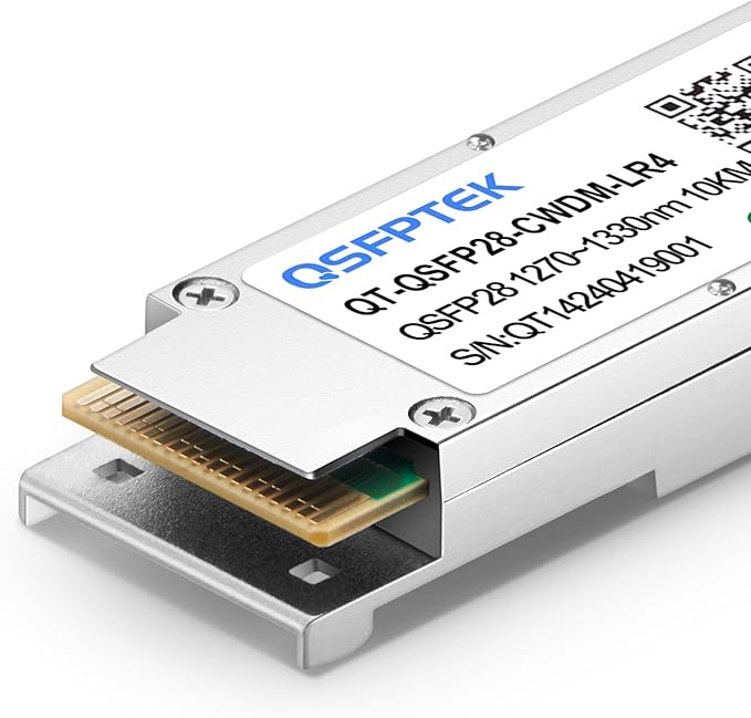 QSFPTEK 100GBASE-CWDM4 QSFP28 1310nm 2km DOM LC SMF Optical Transceiver Module for Juniper QSFP-100G-CWDM4