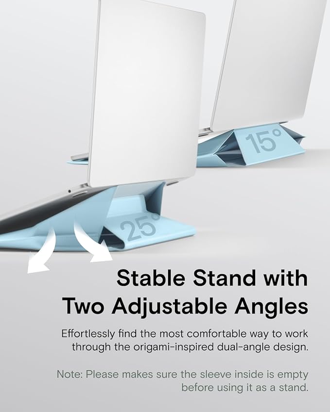 MOFT Laptop Carry Sleeve, 2-in-1 Laptop Bag & Stand for 15"-16" MacBook Air/Pro & Dell/HP/Lenovo/Asus, Stylish Slim Computer Sleeve Bag with Expandable Storage for Computer Accessories, Soothing Mist