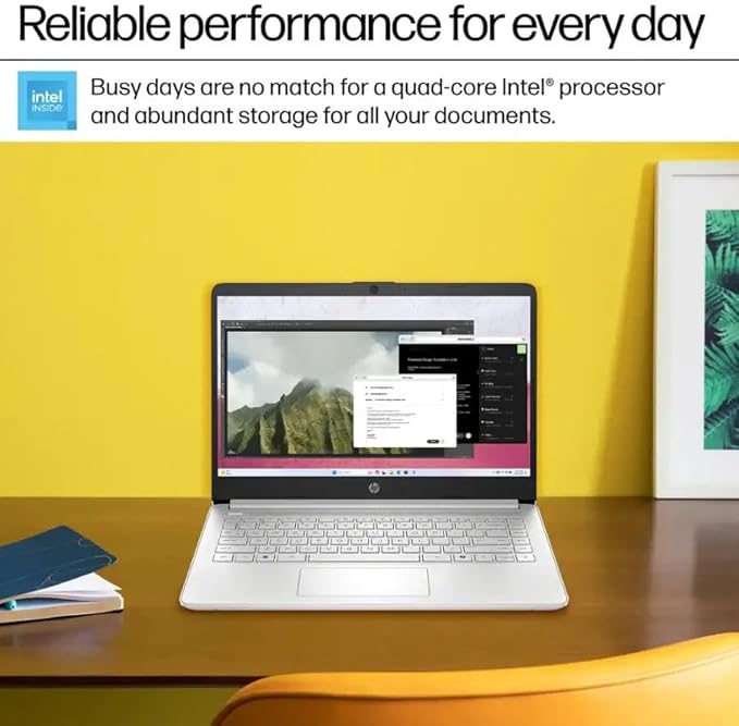 HP Ultrabook, Intel CPU, 4GB RAM, 1.6TB Storage (128GB OnBoard w/ 512GB Portable Drive + 1TB OneDrive), Up to 12 hrs Battery Life, Windows 11 Pro, Natural Silver, w/WOWPC 3-in-1 Bundle