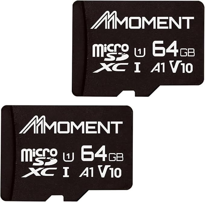 MMOMENT 64GB (2 Pack) Micro SDHC Card, A1, UHS-I, U1, V10, Class 10 Compatible, Read Speed Up to 95 MB/s, SD Adapter Included