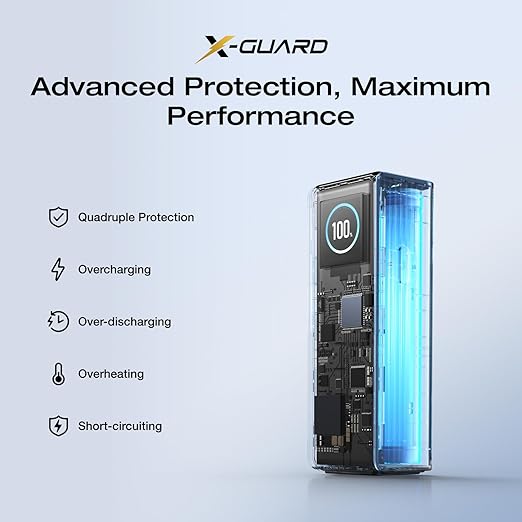 EF ECOFLOW Rapid Power Bank, 25,000mAh, 170W, 100W Built-in and Retractable Cables, Portable Charger with Triple 100W USB-C Port, Compatible with iPhone 17/16/15/14, Samsung, Laptop and More, Silver