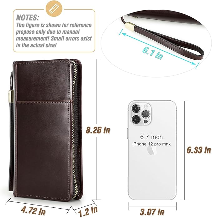 Top Grain Leather Travel Passport Wallet Holder for Man & Woman, Handmade with Three-Layer for 4 Passports & Multi Cards, RFID Blocking Large Capacity for Cards/Passports/Tickets, Blue