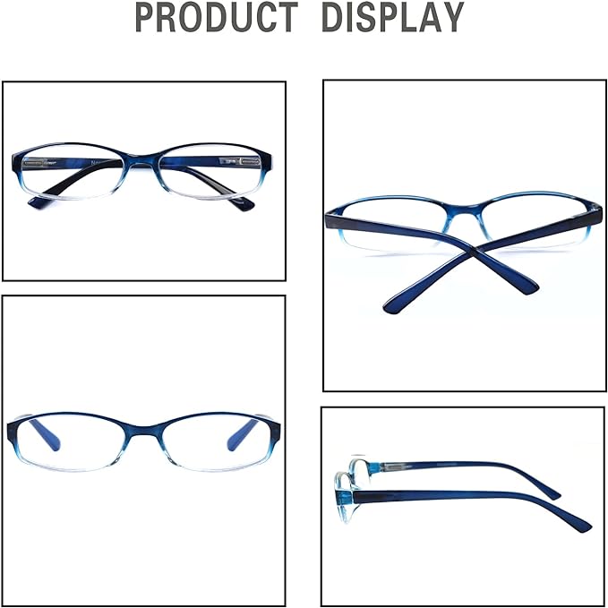 NORPERWIS 6 Pack Ladies Reading Glasses for Women Blue Light Blocking Spring Hinge Fashion Eyeglasses Readers for Women (Mix Color, 2.50)