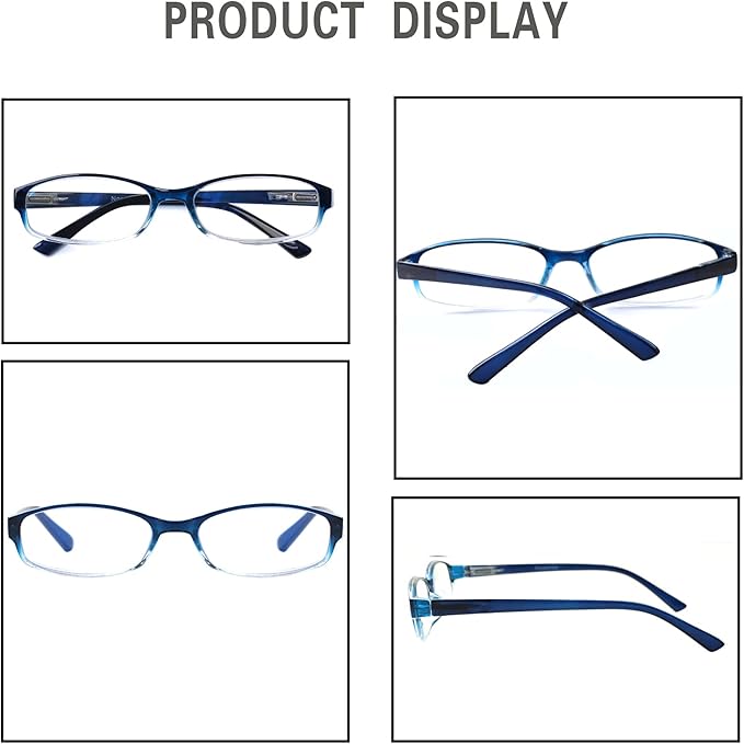 NORPERWIS 6 Pack Ladies Reading Glasses for Women Blue Light Blocking Spring Hinge Fashion Eyeglasses Readers for Women (Mix Color, 3.00)