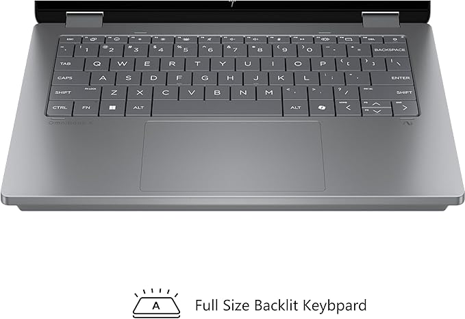 HP OmniBook X Flip 2-in-1 Copilot+ AI PC Laptop | 14" WUXGA Touch 400nits | AMD 6-core Ryzen AI 5 340 Up to 50 TOPS | 16GB DDR5 512GB SSD | Backlit Wi-Fi6E 5MP IR Camera Poly Win11Pro w/DLCA Accessory