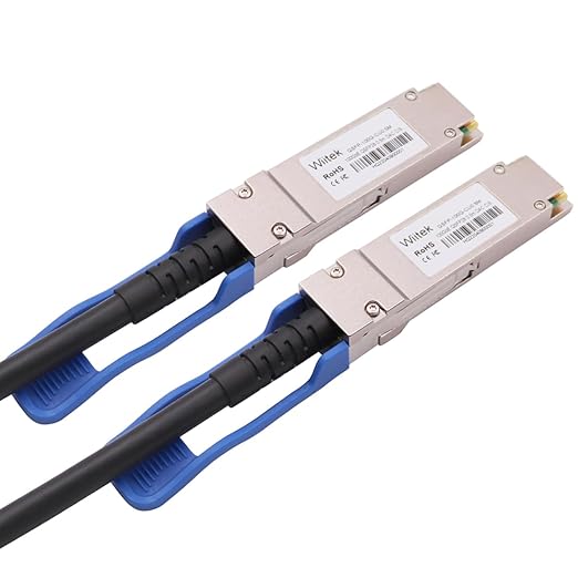 100GbE QSFP28 DAC Twinax Cable, 0.5 Meter 100GBASE-CR Passive Copper Cable, Compatible for Mellanox MCP1600-C0005, with Blue Pull Tab