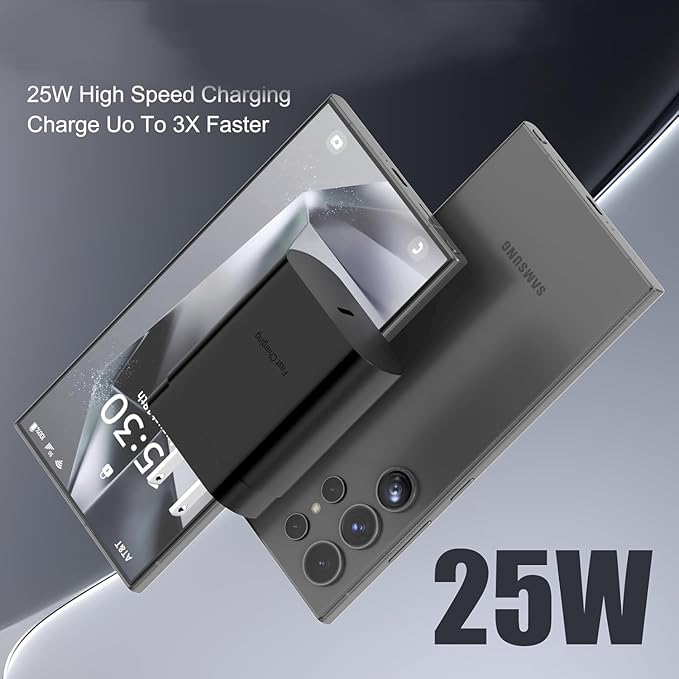 Type C Charger，Fast Charging USB C Chargers Block 25w Fast Wall Chargers for Samsung S25/S24 S23 S22 S21 Ultra/S20/S20 Ultra/Note 20 Ultra，Android Charger【2-Pack】