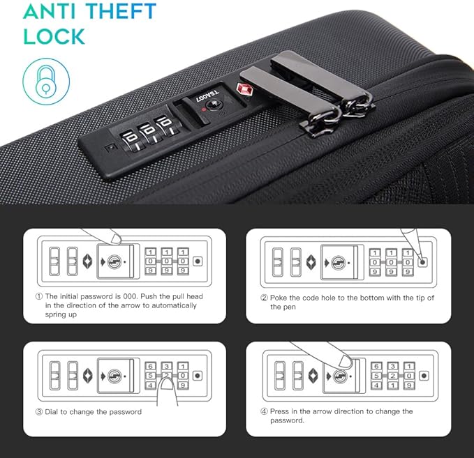 BANGE Laptop Anti-theft backpack Hard Shell Expandable Commute backpack can Hold 15.6 inch laptop for men and women