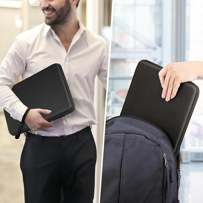 FINPAC Hard Laptop Sleeve Case for 13 inch MacBook Air M4 2025 M3 2024, 14 inch MacBook Pro M4/M3/M2/M1 A2918 A2992 A2779 A2442, 13'' Air/Pro, Waterproof Case for Dell, Surface Laptop, HP, Acer, Black