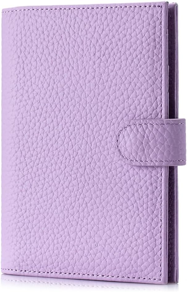 Passport Wallet for Women – RFID Blocking Passport Holder for Travel with Card Slots, Coin Pocket & SIM Slot – Slim Stylish Genuine Leather Travel Organizer – (Lavender)