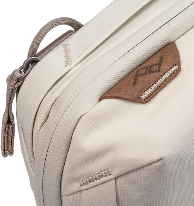 Peak Design Tech Pouch, Bone, Electronics Organizer for Travel or Everyday Carry, Origami-Style Storage, Cable Pass-Through, Weatherproof Recycled Nylon, Gear Carry Bag for Men and Women