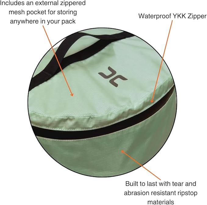 Hillsound PackStack Pro Storage Cubes, Waterproof Packing Cubes, Backpacking & Camping Space-Saving Modular Pack Organizers (Mint, SHORT Fits 60L+ Pack)