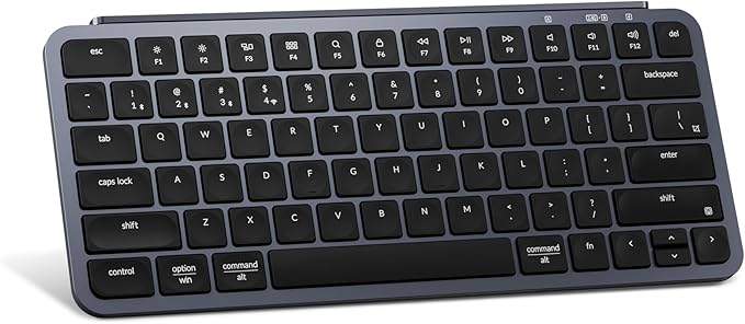 Keychron B1 Pro Ultra-Slim ZMK/Launcher Wireless Bluetooth 2.4 GHz/Wired Connection Keyboard for Mac Windows Linux - Gray