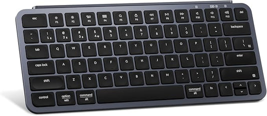 Keychron B1 Pro Ultra-Slim ZMK/Launcher Wireless Bluetooth 2.4 GHz/Wired Connection Keyboard for Mac Windows Linux - Gray