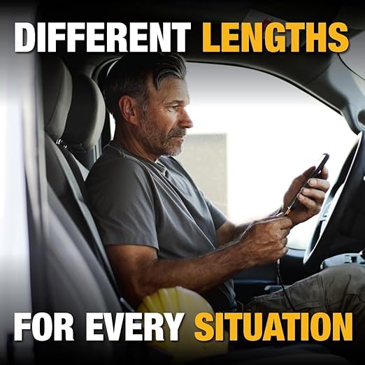 DEWALT Heavy Duty USB C Cable, Jobsite 60 Watt USB C Cable, High Speed Type-C to Type-C, Fast Charge PD USBC Fast Charging Cord for iPhone 17/16/15 Plus Pro Max MacBook iPad Samsung Galaxy 3Pack 4 ft