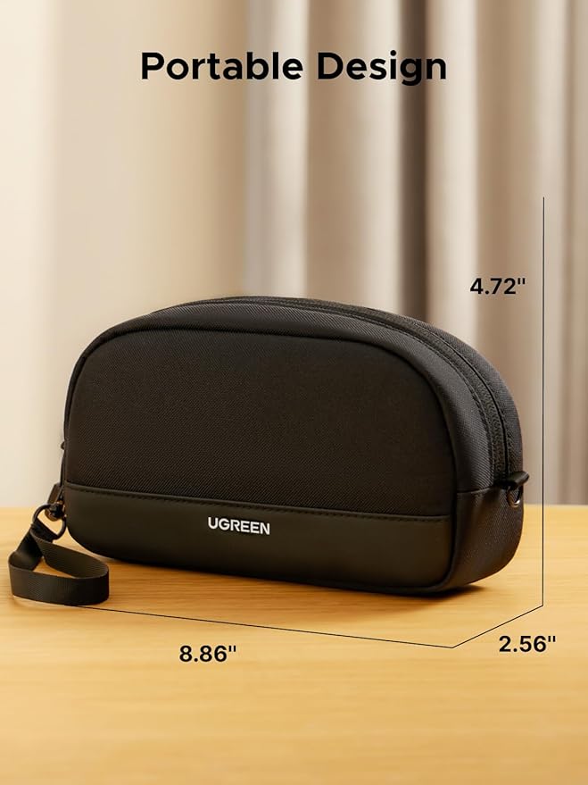 UGREEN Electronics Organizer Travel Case Bag Multifunctional Organizer Carrying Case for Cables, Cord, SD Card, Earbuds, Charger, USB Adapter, Electronic Accessories Small Size