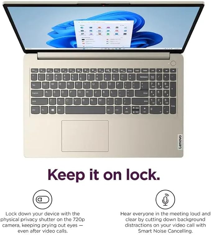 Lenovo 15.6" HD IdeaPad Anti-glare Coating + 1 Year Microsoft 365, 12GB RAM, 640GB SSD, Windows 11 Home, Up to 9.5 Hours Battery Life, Intel Processor, WiFi 6, HDMI, USB-C, SD Card Reader, w/WOWPC USB