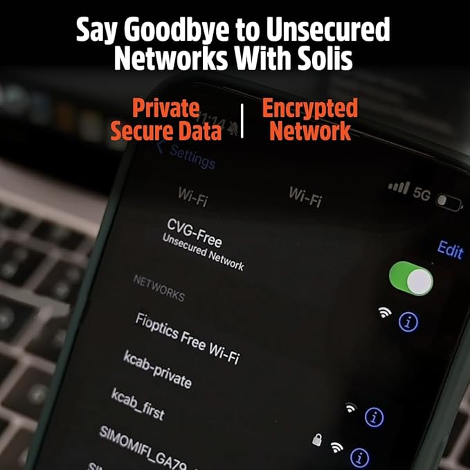 Solis Lite – Mobile 4G LTE Hotspot, Bundle Includes Lifetime Data (12GB Per Year), Access Multiple Carriers, Wi-Fi in 140+ Countries, No Contract, Portable Internet by SIMO