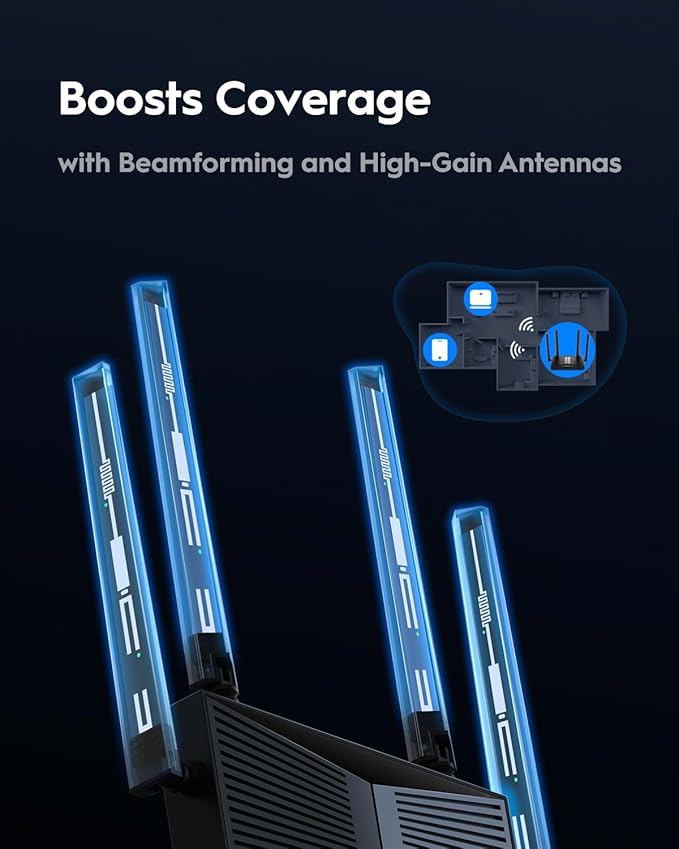 Cudy BE3600 Dual-Band Wi-Fi 7 Router, Lightning-Fast Speeds, 2.5G Multi-Gig Connectivity, Far-Reaching Coverage, Smooth and Stable, WR3600H