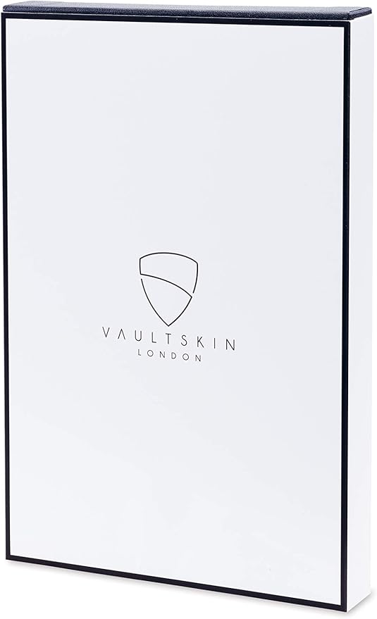 Vaultskin Leather Passport Holder, Slim RFID Blocking Travel Wallet for Men and Women, Fits Passport, Credit Cards, ID, Cash, Passport Cover Ideal Travel Accessories with Gift Box (Kensington)