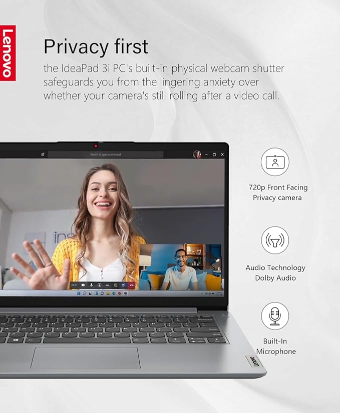 Lenovo - 2023 - IdeaPad 3i -Business Student Laptop - 20GB Memory 1TB Storage - Intel Core i3-1115G4 11th Gen - 15.6" FHD Touchscreen Display - Windows 11 - Arctic Grey - W/GaLiMu