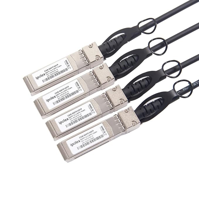 ipolex 40G QSFP+ to 4x10G SFP+ Breakout DAC Twinax Cable for Cisco QSFP-4SFP10G-CU3M, 3-Meter(10ft), 40GBASE-CR4 Direct Attach Copper(DAC) Passive Copper Cable, for Cisco, Ubiquiti and More