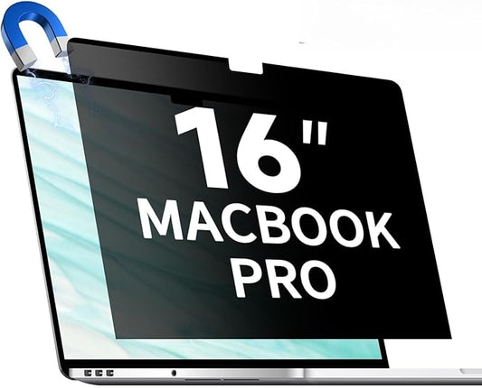 Magnetic Privacy Screen for 16 Inch MacBook Pro (2021-2024, M1, M2, M3, M4, Pro, Max), Removable Matte Computer Privacy Shield Anti Glare Blue Light Filter, Anti-Spy for Mac 16.2'' Protector