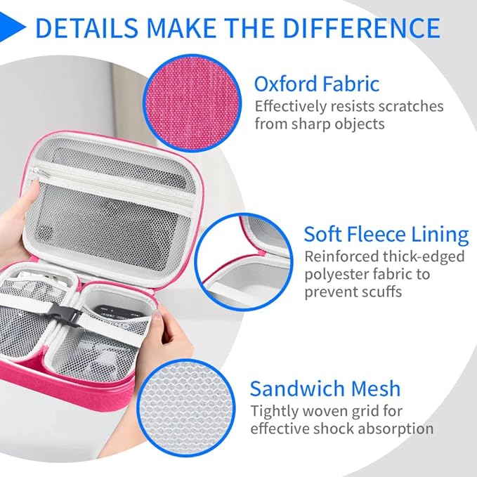 Electronics Organizer Travel Case Waterproof,Multi-Function Cable Storage Bag for Charger Phone Earphone USB Cables,Portable Wire Organizer Pouch for Travel Accessories,Red