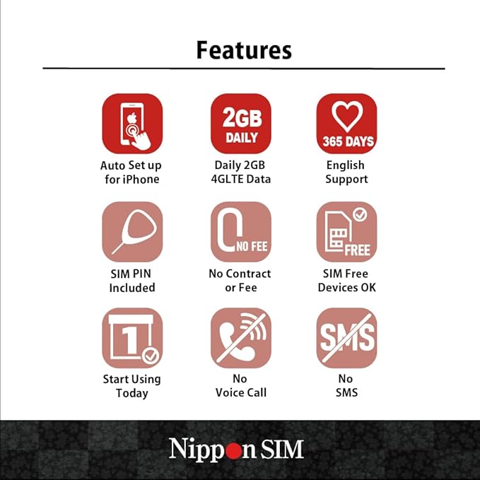Japan SIM Card 15 Days Data Only | Daily 2GB High-Speed 4G LTE + Unlimited Data at Reduced Speed | No Roaming Needed for Faster, Safer Access | Hotspot tethering Supported | Docomo | Made in Japan