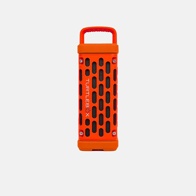 Turtlebox Ranger: Loud! Outdoor Portable Bluetooth 5.4 Speaker | Rugged, Waterproof, Ultra-Portable | Plays to 105db, Deep Bass, Shockproof, Unlimited Pairing for Full Stereo Experience, Orange