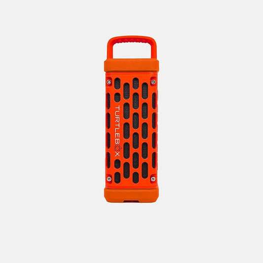 Turtlebox Ranger: Loud! Outdoor Portable Bluetooth 5.4 Speaker | Rugged, Waterproof, Ultra-Portable | Plays to 105db, Deep Bass, Shockproof, Unlimited Pairing for Full Stereo Experience, Orange
