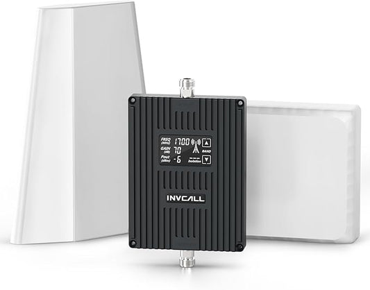 Cell Phone Signal Booster for Home | Boosts 4G LTE & 5G on Band 2/4/5/12/13/17/25 | Up to 4,500 Sq Ft for Verizon AT&T and All U.S. Carriers | APP Online Support | FCC Approved