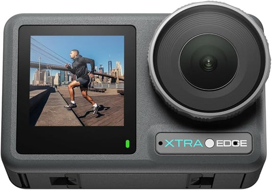 Xtra Action Camera, 1/1.3" Sensor & 4K Cinematic Video, Hyper Stabilization, Waterproof Camera to 52 Ft, 3-Hour Battery, Universal Quick Mount, Vlogging Camera for Adventure Photography