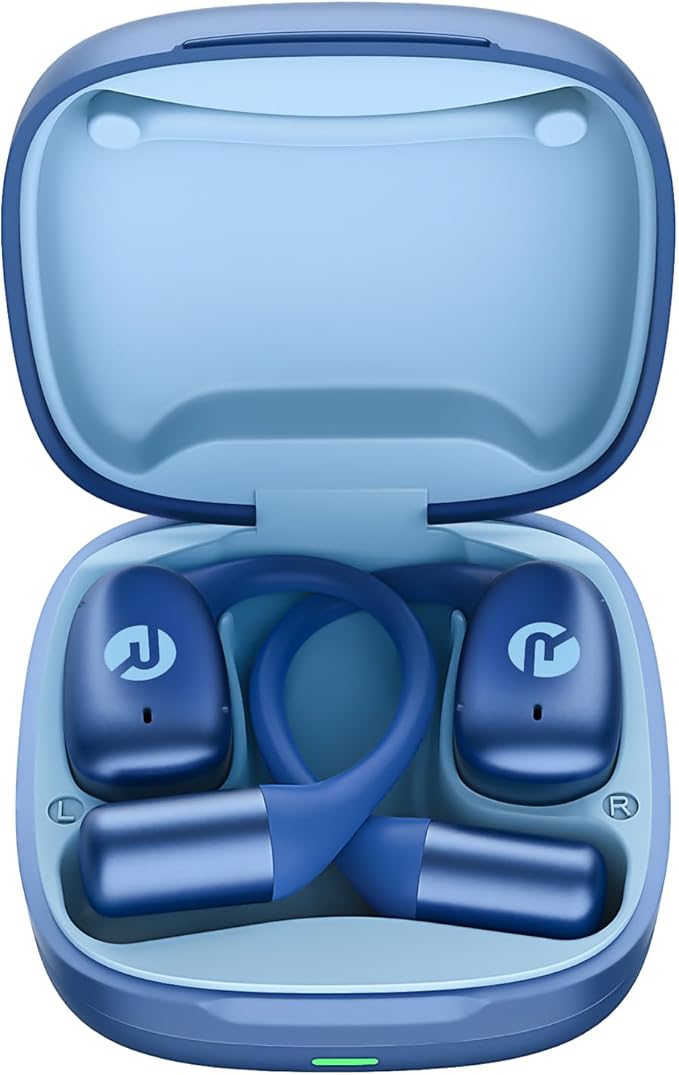 Raycon Essential Open Earbuds – True Wireless Open Ear Bluetooth 6.0 Headphones, Ultra-Lightweight, Comfort Hook Design, IPX4 Water Resistant, 36 Hours of Battery Life (Blue)