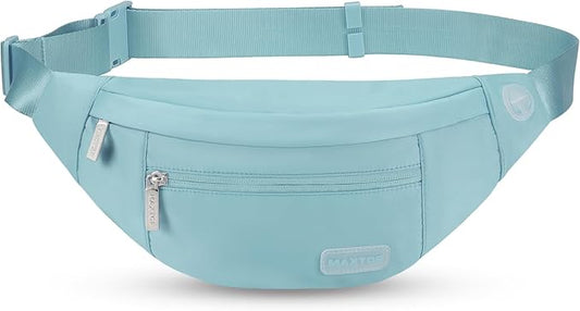 MAXTOP Large Crossbody Fanny Pack with 4-Zipper Pockets,Gifts for Enjoy Sports Festival Workout Traveling Running Casual Hands-Free Wallets Waist Pack Phone Bag Carrying All Phones