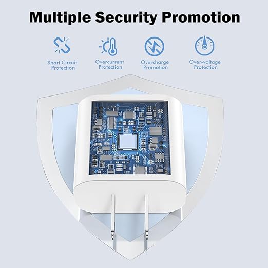 iPhone Charger Fast Charging,2 Pack 20W USB C Wall Charger with 6FT Long Type C to C Charging Cable Compatible with iPhone 17/Air/17 Pro/17 Pro Max/iPhone 16/16 Pro/16 Pro Max/15 Pro, iPad Pro/AirPods