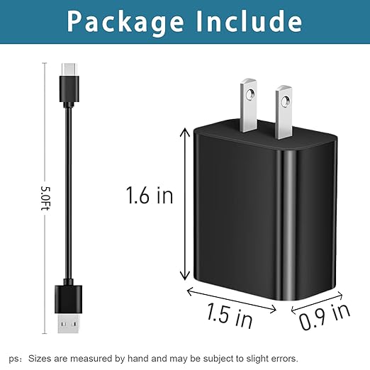 USB C Charger for Kyocera DuraForce Ultra 5G e7110 Pro 2 E6910 E6920, Duraxv Extreme E4810, Orbic Magic 5G, Cricket Dream 5G/Innovate E, Coolpad Phone