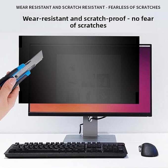 Yoidesu 23 Inch Computer Privacy Screen Filter, Magnetic Anti Blue Light Laptop Privacy Screen, Detachable Computer Monitor Privacy, 16:9, Easy Installation Options